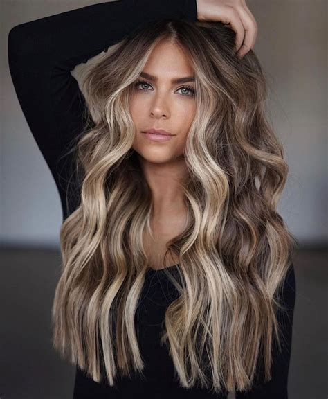 dirty blonde highlights in brown hair|dark brown with blonde foils.